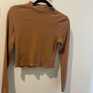 Mock neck cropped long sleeve, American Eagle.